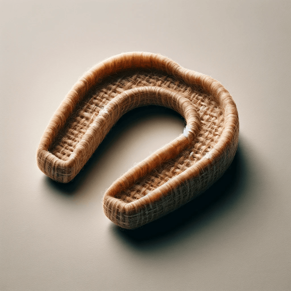 Handcrafted natural hemp mouth guard