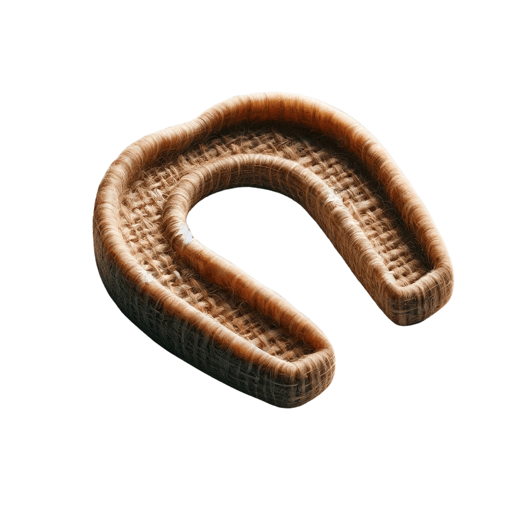 Natural hemp mouth guard detail